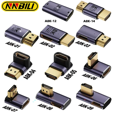 NNBILI HDMI 2.1 Cable Adapter Male to Female Converter Splitter Support…