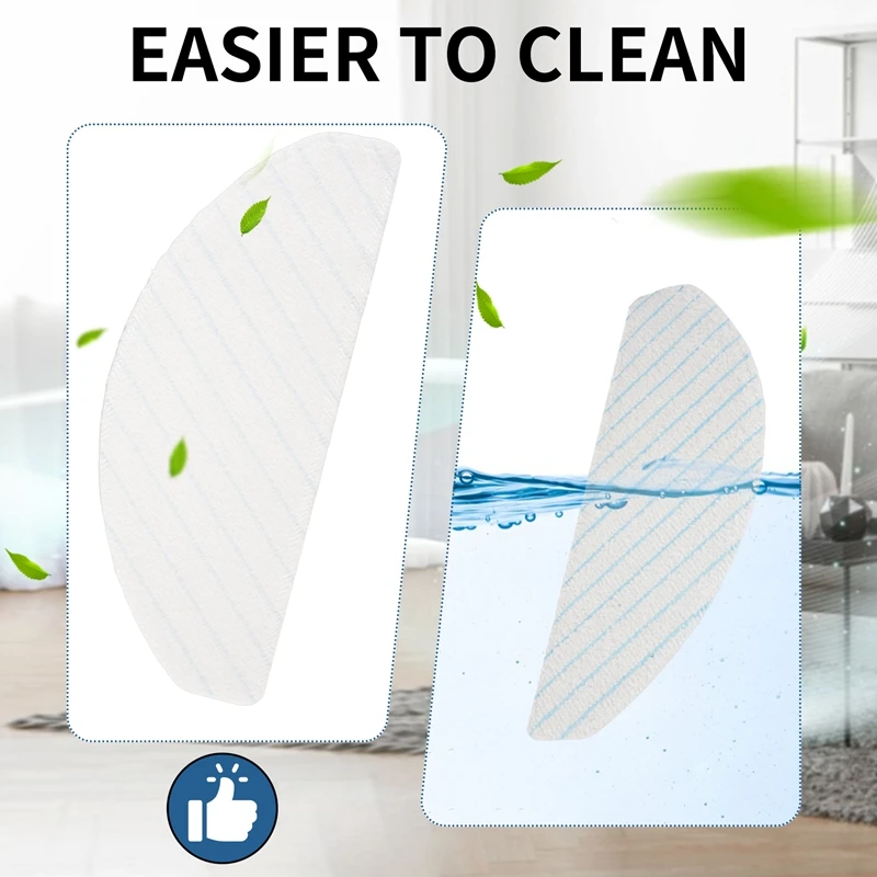 แผ่นไมโครไฟเบอร์แบบใช้แล้วทิ้ง 100 ชิ้นสำหรับ OZMO T8 T9 N8 Pro+ อะไหล่เครื่องดูดฝุ่น-A69M