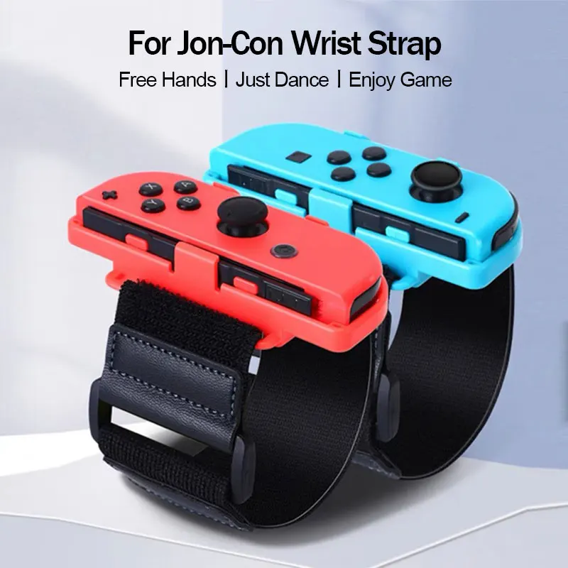 1 par de correas elásticas ajustables para Nintendo Switch Joy Con controlador Just Dance juego brazalete pulsera