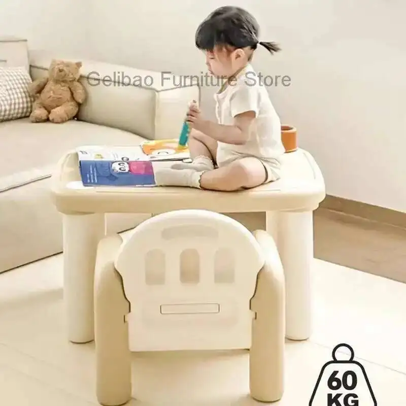 Set Meja Belajar Anak-Anak dari Plastik, Perlengkapan Furnitur Sekolah, Meja untuk Anak Perempuan, TK, Ruang Kelas, Kursi Bayi, Perlengkapan Anak