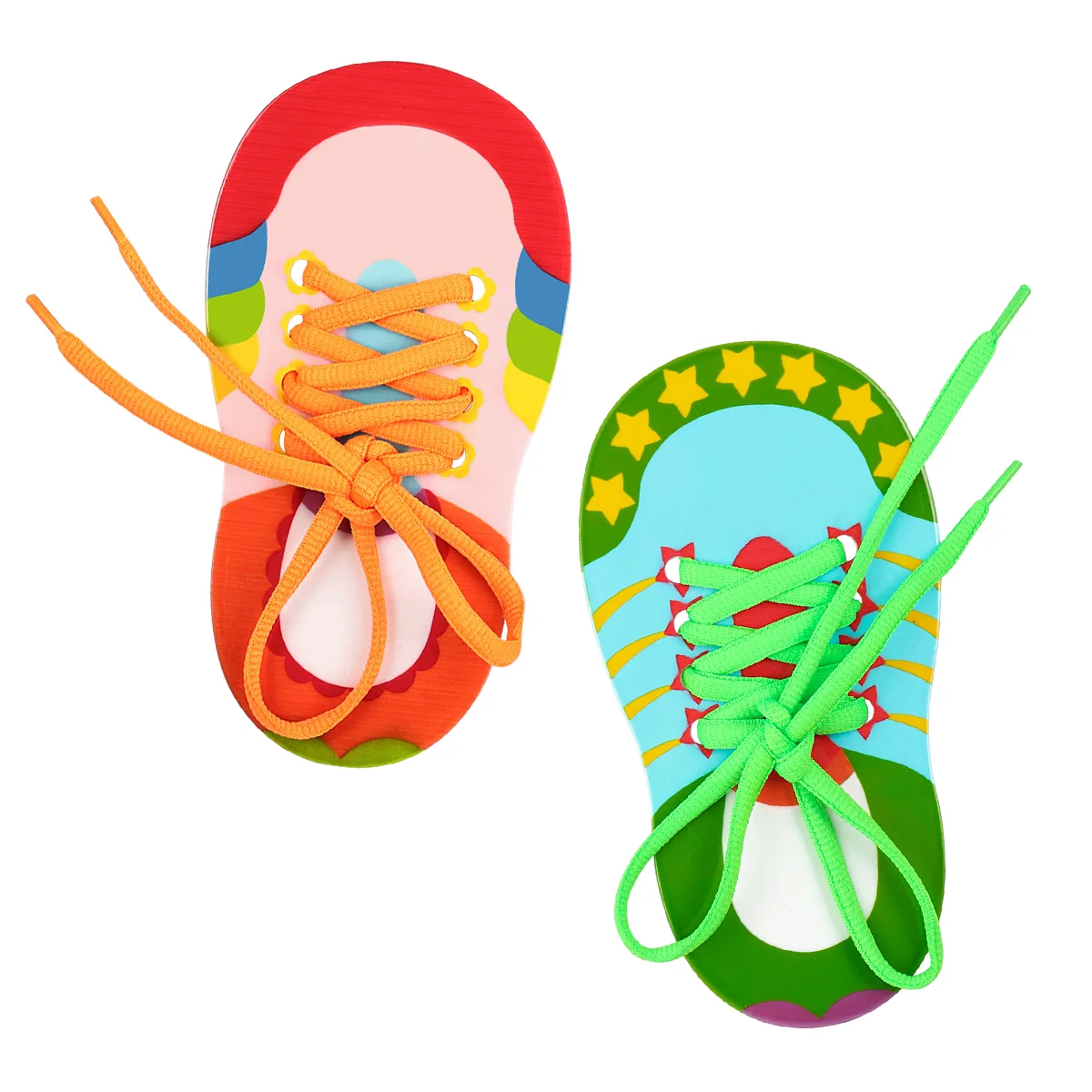 Shoes Toys Lacing Tie Threading Shoe Laces Kit Toy Shoelaces Practice Tying Teaching Wooden Kids Aids Model Learn Shoelace