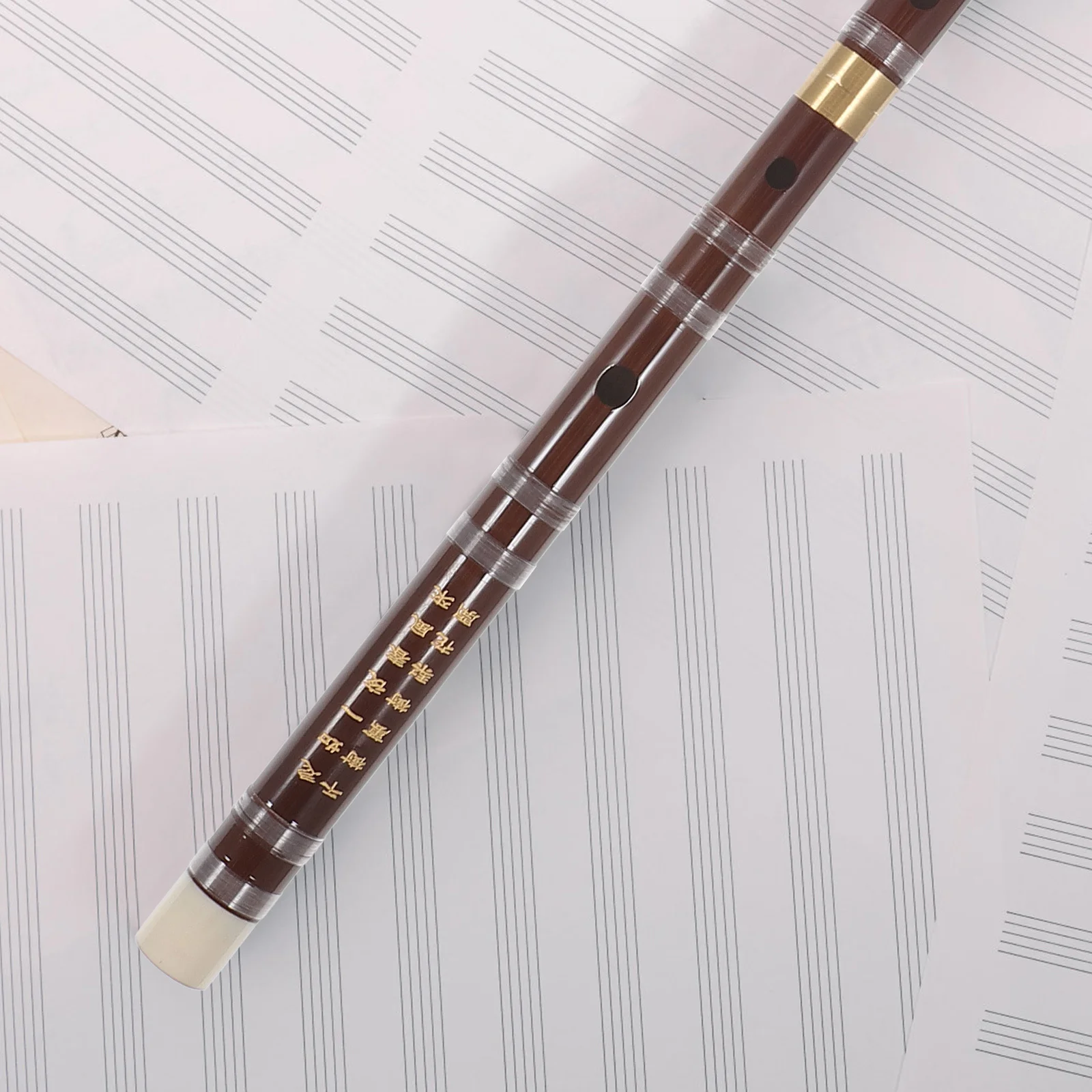 

Bamboo Flute G Pattern Handmade Chinese Flute Premium Woodwind Instrument for Beginners Long-Lasting Tone Decorative Music Gift