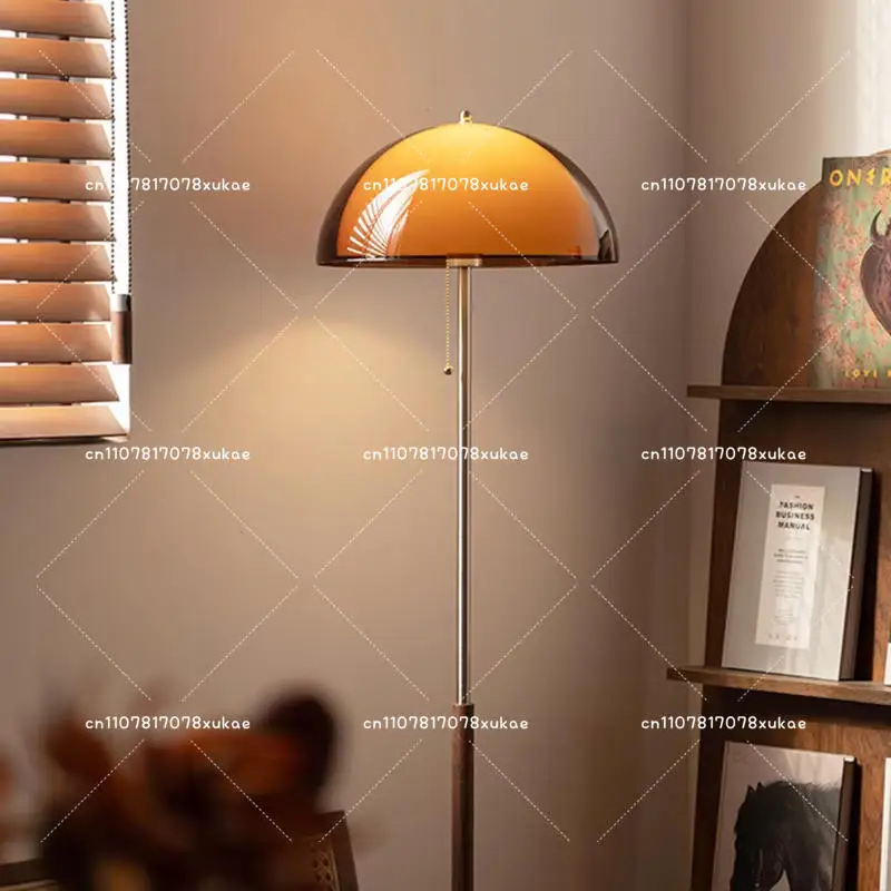 Modern Dark Brown Acrylic Lampshade Floor Lamp E27 Bulb For Parlor Bedroom EU AU US Plug Minimalist Lighting Fixtures