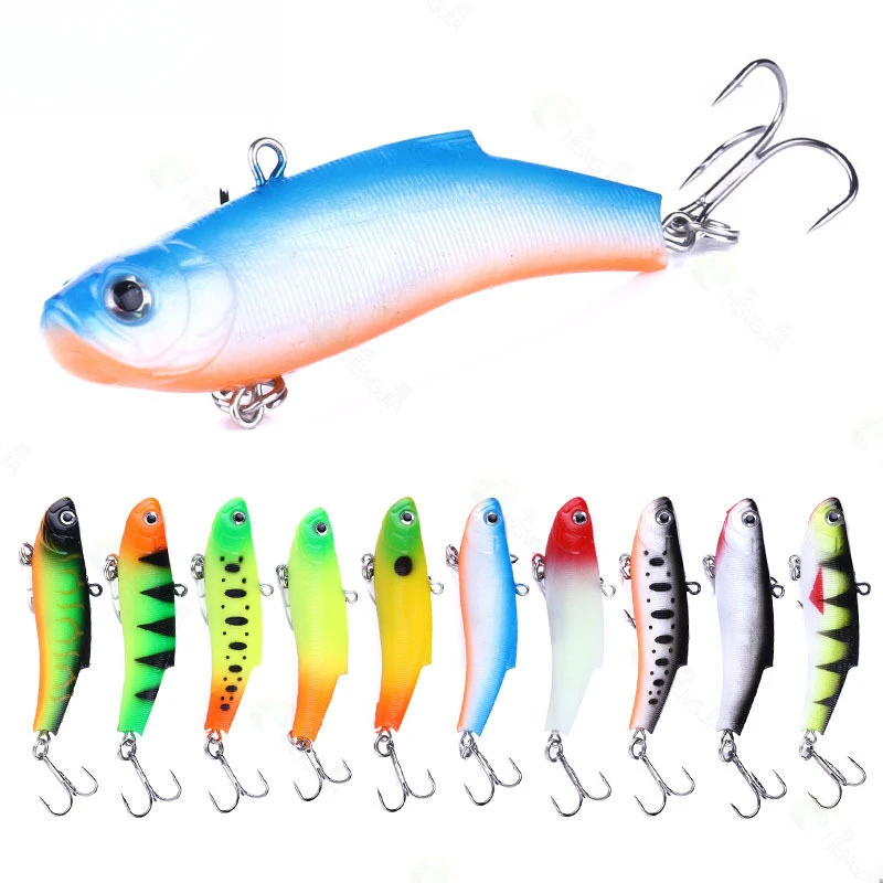 1Pc Sinking VIB Fishing Lure Rattlin 70mm 17g Hard Artificial Vibration Bait Winter Ice Pike Fishing Tackle Winter Man Gift