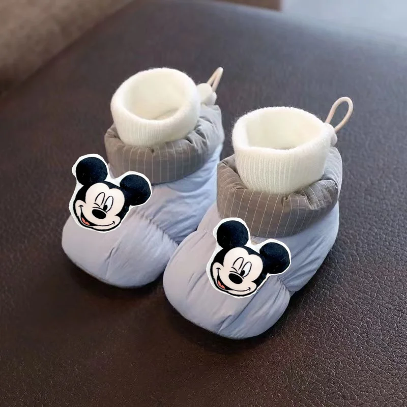 

Disney Baby Socks Shoes Boys and Girls Baby Soft Sole Newborn Shoes 0-12 Fall Winter Mickey Mouse minnie Toddler Shoes