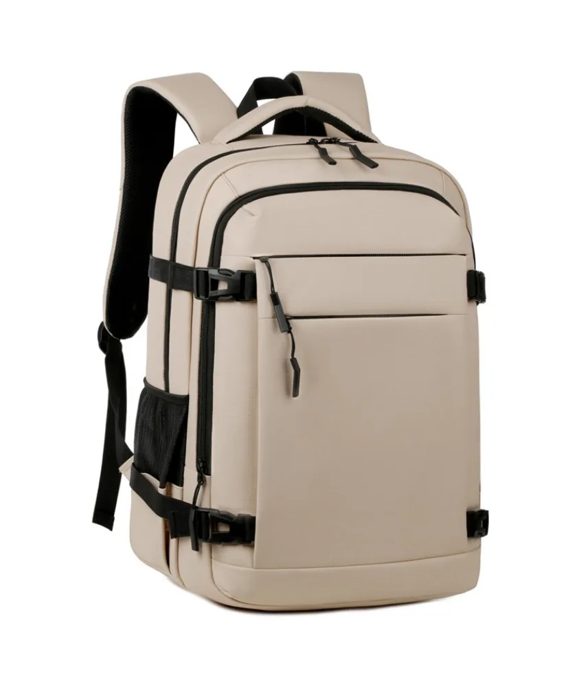 Backpack Men's Leather Film Printing Multi-layer Backpack Computer Bag Large Capacity Business Backpack