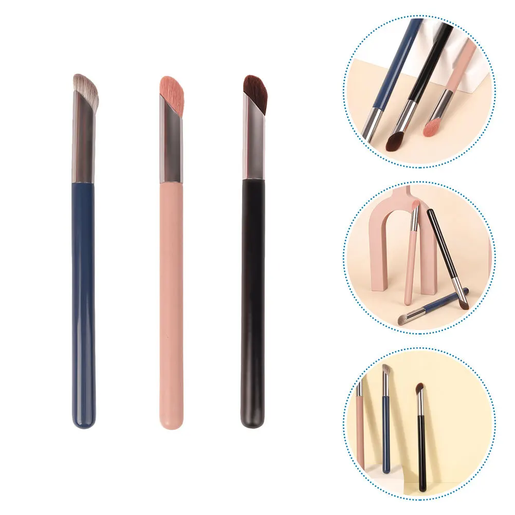 3 個のコンシーラーメイクブラシセット指のパルプ形状ソフト人工アイシャドウ鼻輪郭ツール用