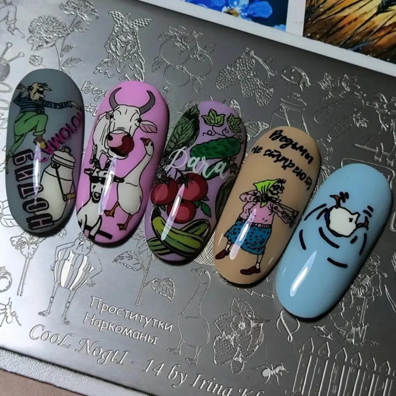 XMQ NAIL ART STAMPING PLATES COOL GILRS TEMPLATES IMAGEPLATES