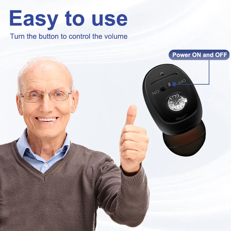 Digital Hearing Aids Rechargeable Hearing Aid Mini Sound Amplifier for Deafness Elderly High Power Noise Reduction audifonos