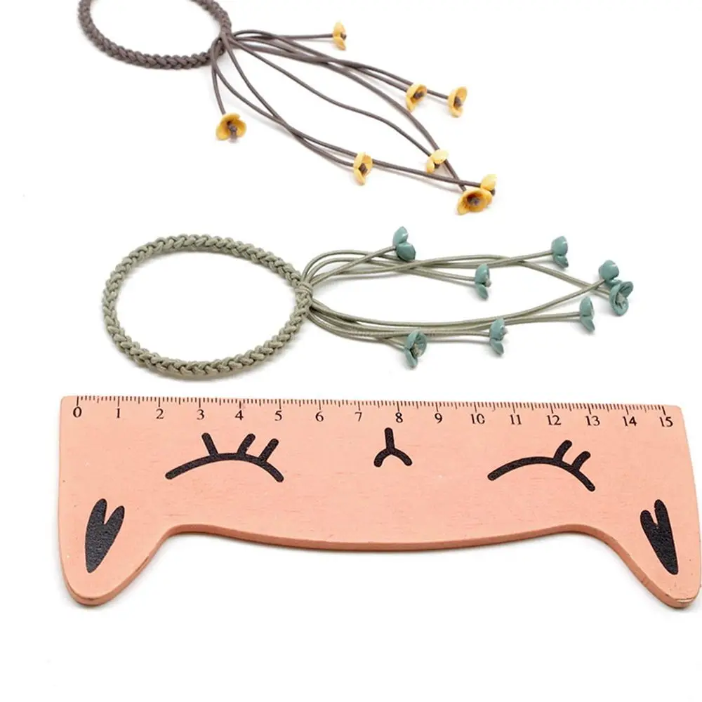 Hair Band Cute Women Flower Ribbon Elastic Hair Ropes Rubber Band Hair Ties Hair Accessories