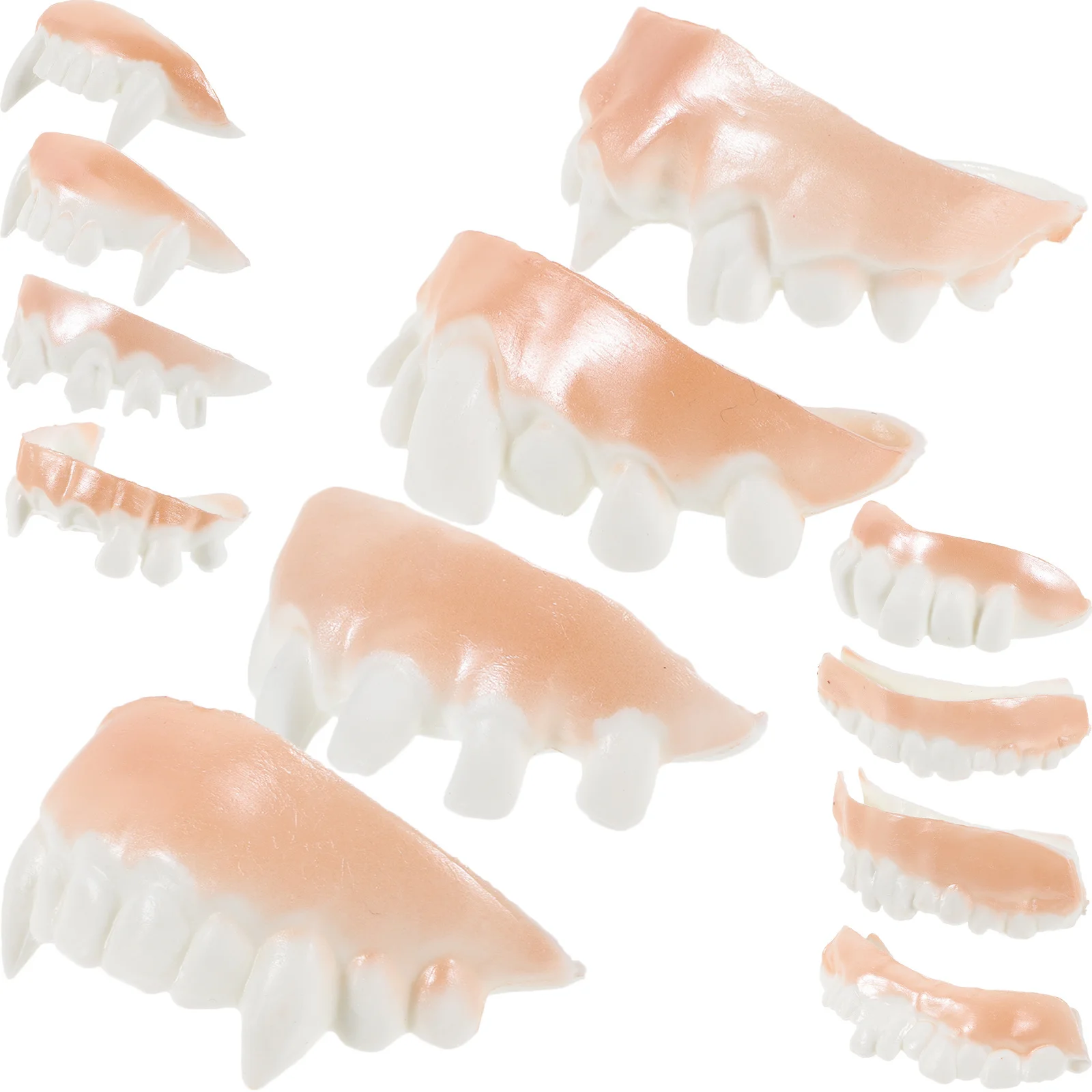 

24Pcs Halloween Fake Teeth Ugly Costume Props Realistic PVC Safe Comfortable for Masquerade Parties Fake Teeth
