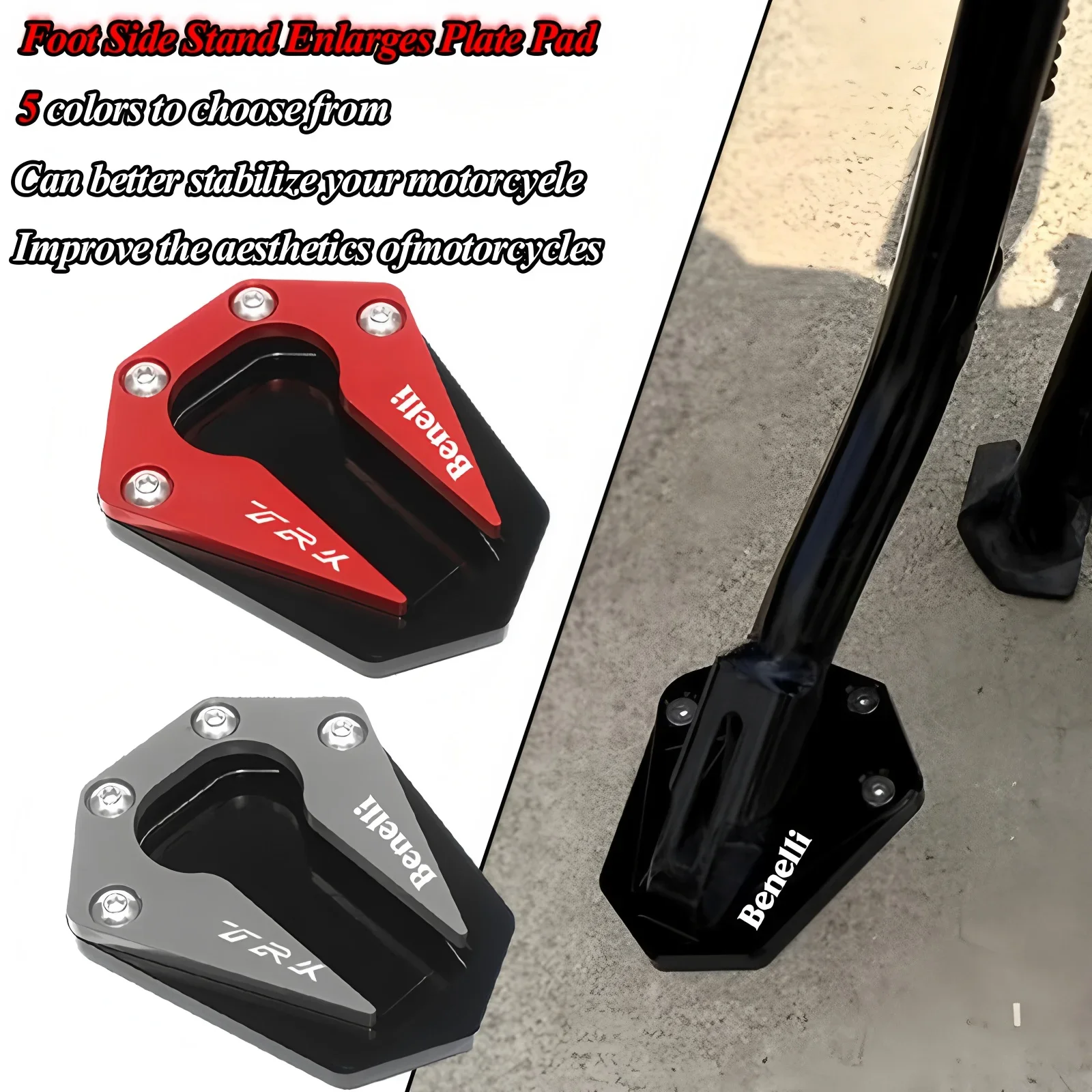 Para Benelli TRK502X 752S BN600 BJ600 BJ600GS TNT600 TRK502 502C motocicleta CNC soporte lateral extensión placa de soporte