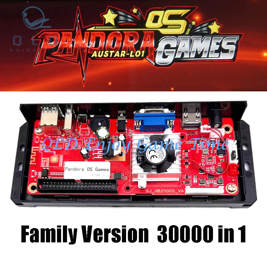 2025 Newest 3D Pandora OS Games AUSTAR-L01 30000 in 1 Retro Arcade Game Box, Family Version Mainboard PCB, Multi HDMI VGA