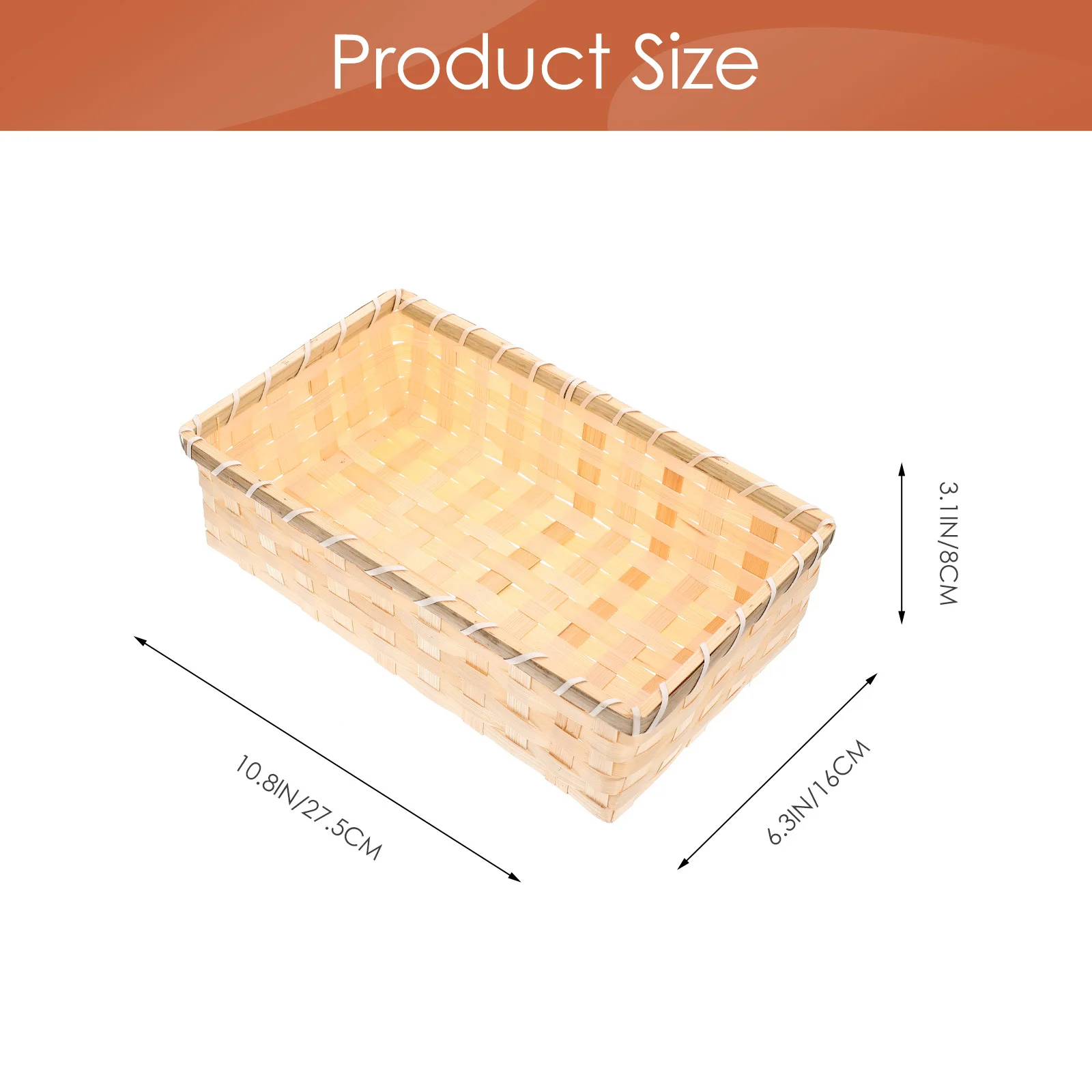 

Woven Basket Snack Baskets for Storage Small Organizing Bread Decorative Rattan