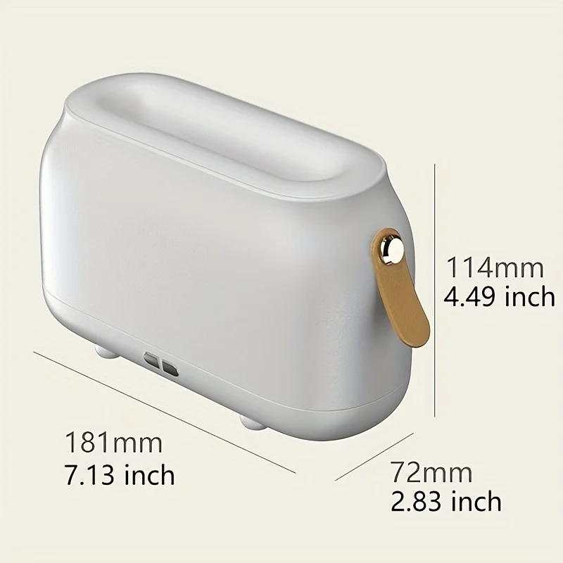 1pc 6.09oz Ultra-Silent Cool Mist Air Humidifier with Flame Diffuser and Essential Oil Diffuser - Waterless Auto Shut-Off Protec