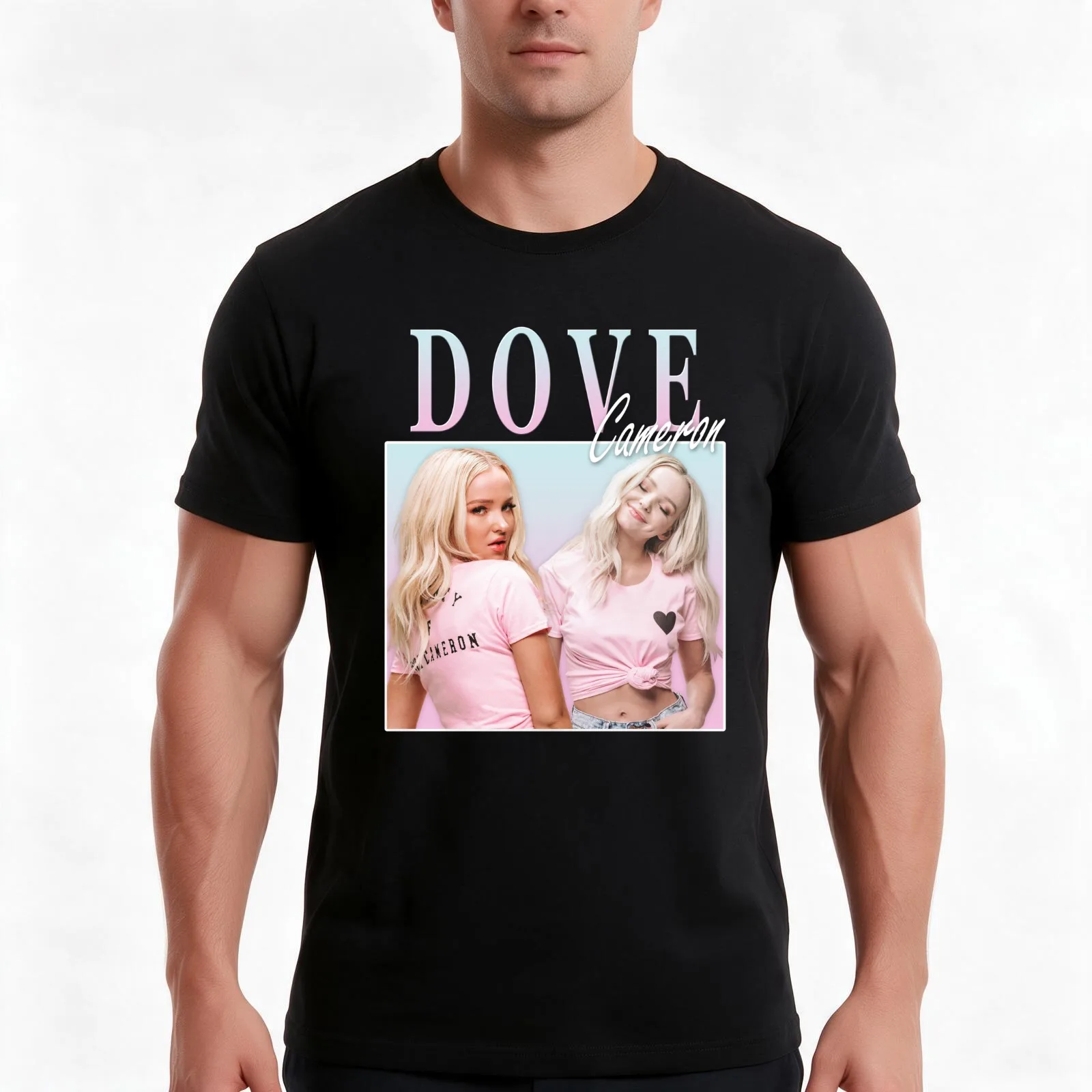 Dove Cameron Homage T-Shirt Summer Casual Cotton Tee Oversized Streetwear Tops Vintage Graphic Print Loose Fit Short Sleeve