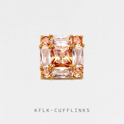 KFLK Fashion Luxury Square Brooch Pins Exquisite  Brand Brooches For Women Mens Costumes Badge Brooch Jewelry Wholesale