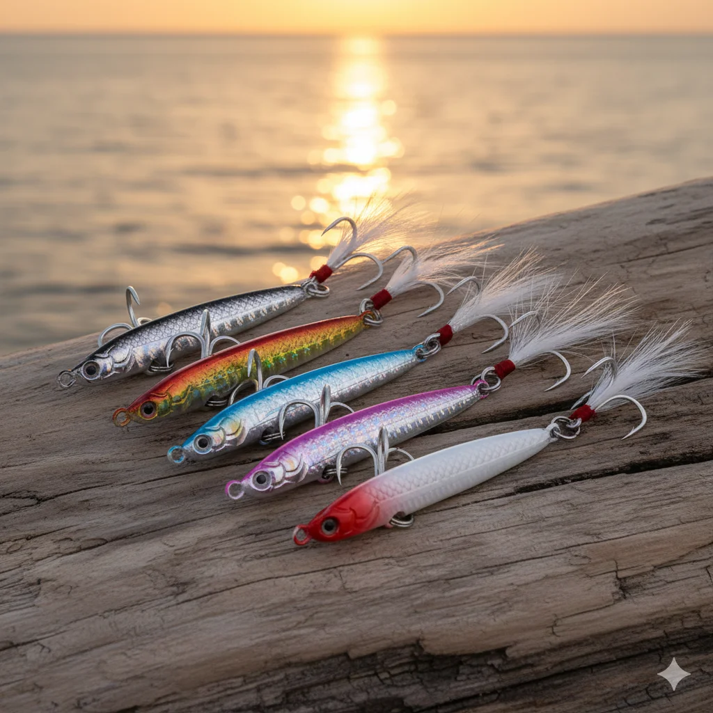 

Набор из 6 металлических джиг-приманок для береговой рыбалки, 16-42 г, тонущие, для джиггинга, искусственные жесткие приманки для макрель, морского окуня, морской воды