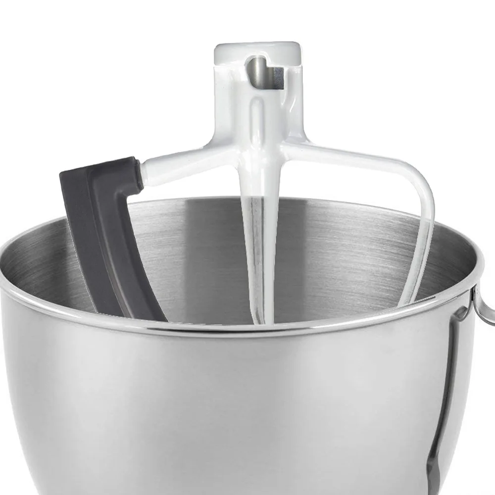 Pagaie mélangeur pour KitchenAid KFE5T 4.5-5QT, batteur à bords flexibles, support inclinable