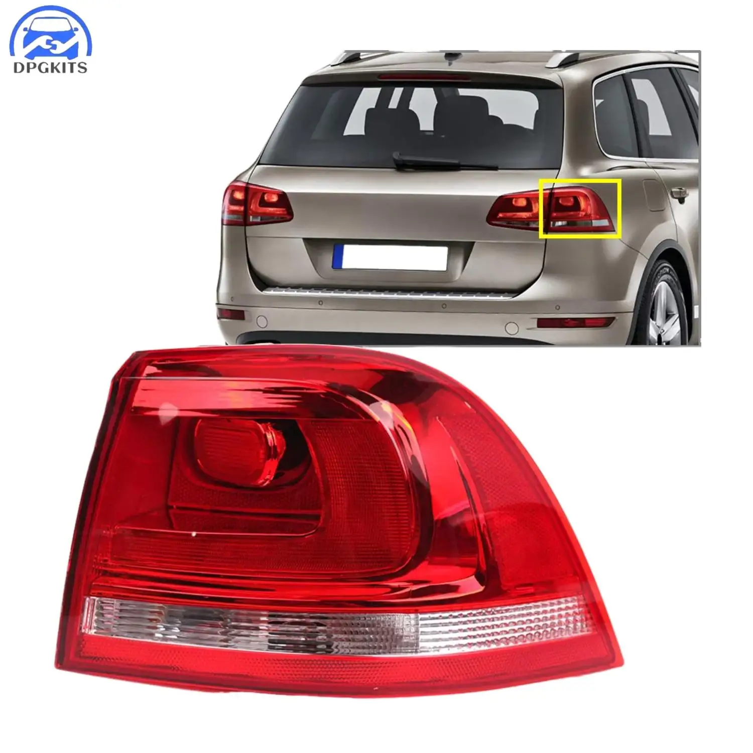 

DPGKITS Brand New Rear Outer Tail Light Brake Stop Warning Light Lamp Fit For VW Touareg 7P 2010-2018 Part Number 7P6945096D