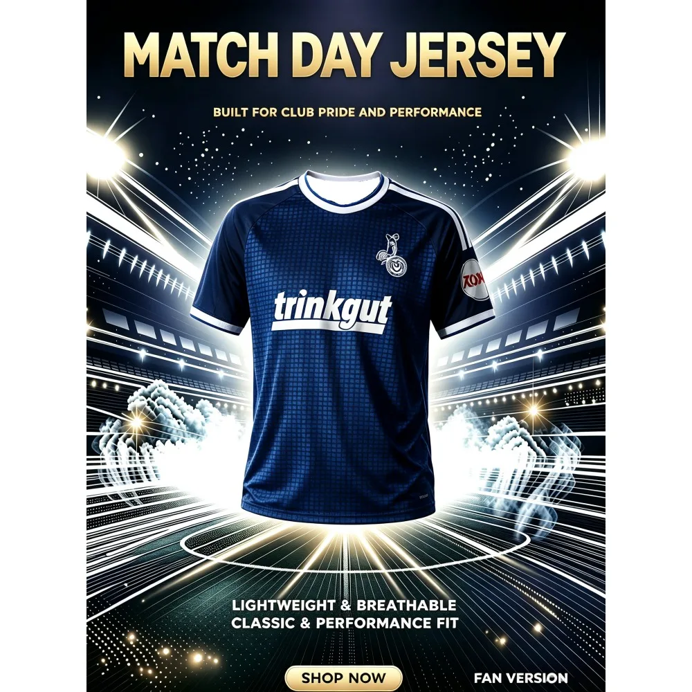 2026-27 Sommer Neues MSV Duisburg Fußballtrikot, Schnelltrocknend, Atmungsaktiv, Lässiges Sport-T-Shirt für Herren, Damen und Kinder
