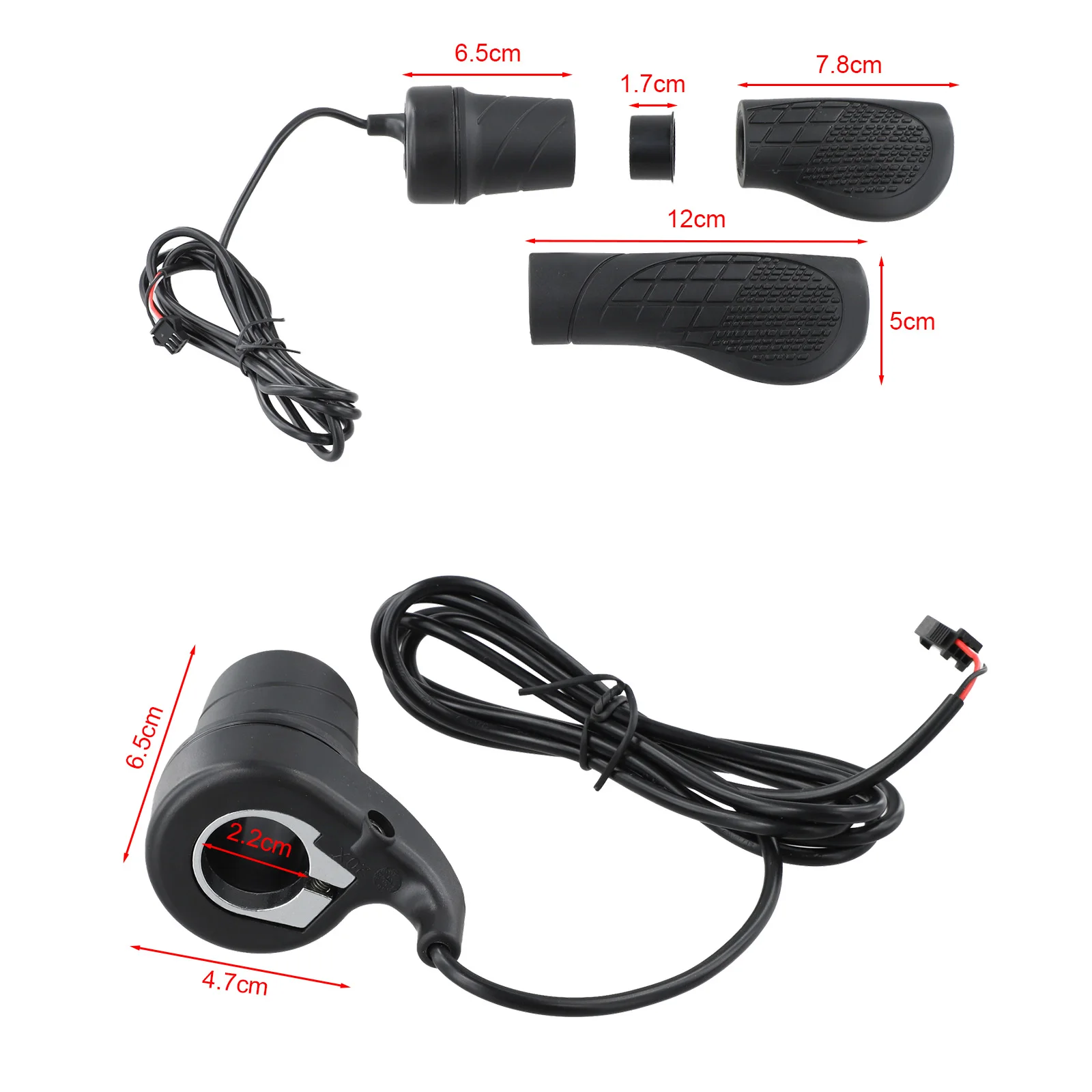 

Для руля 22 мм, дроссельная заслонка руля 22 мм, дроссельная заслонка для электронного велосипеда, езда на открытом воздухе, длина кабеля 150 см, рабочее напряжение 5 В