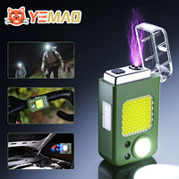 YEMAO T618 500LM Mini Flashlight - 6 Modes, USB-C Rechargeable, Magnetic Tail & Arc Lighter, IP55 for Camping & EDC Torch