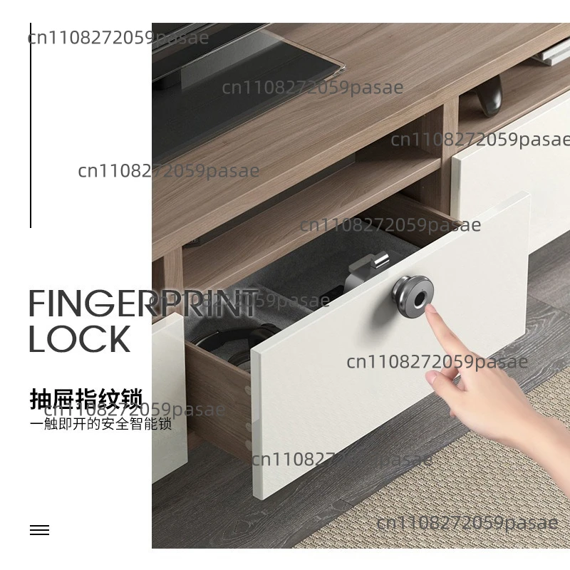 Smart Furniture Round Cabinet Lock – Easy Install, Biometric Fingerprint Auto Unlock, Secure and Convenient