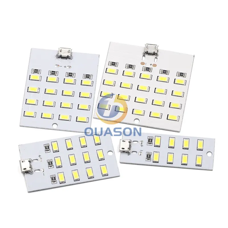 1 adet yüksek kalite 5730 smd 5V 430mA ~ 470mA beyaz mikro Usb 5730 LED aydınlatma paneli USB mobil ışık acil durum ışığı gece lambası