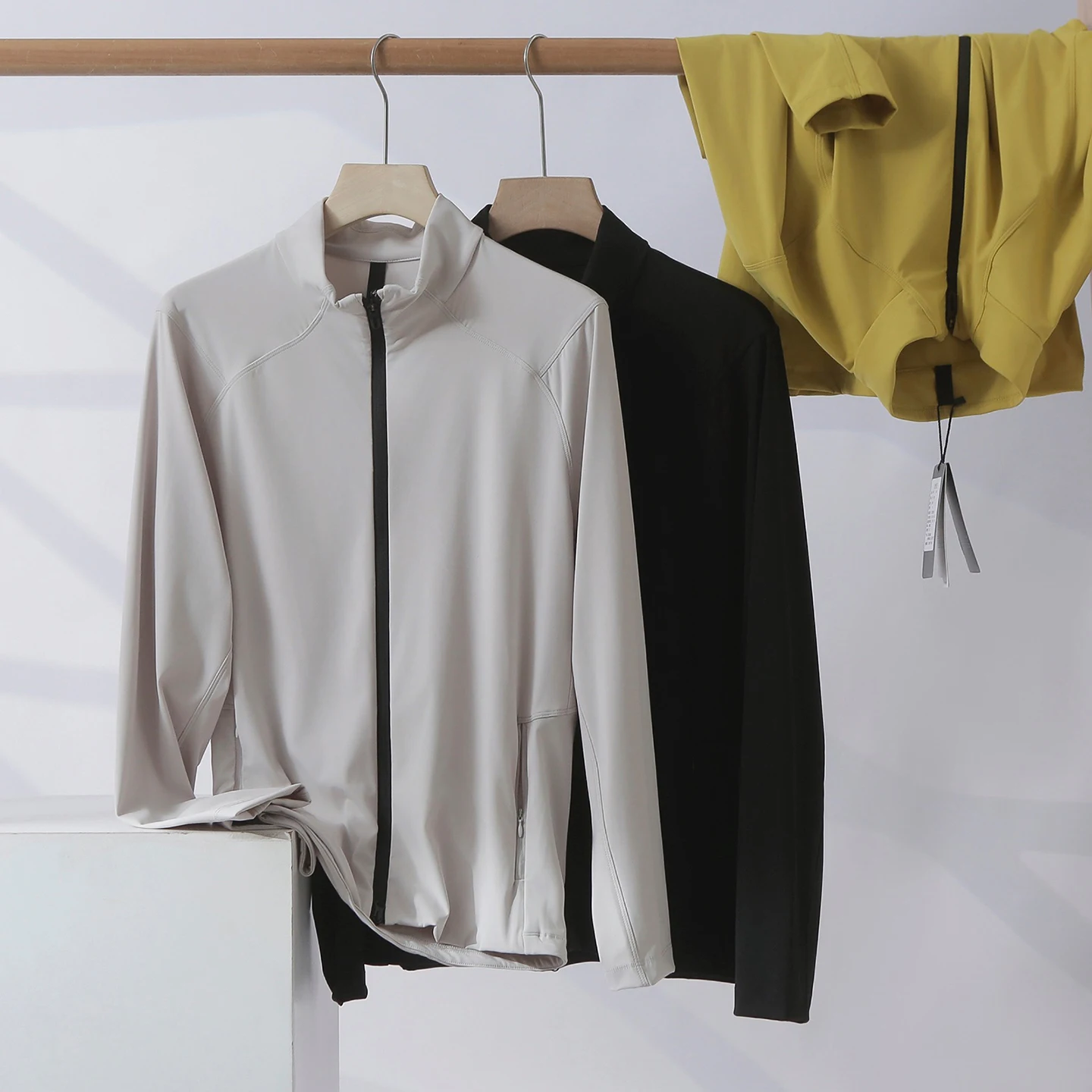 

Dijia Crehensive Training Series Men's Outdoor Training Long Sve Knitted Sportswear Jaet Trendy Straight Collar Zipper