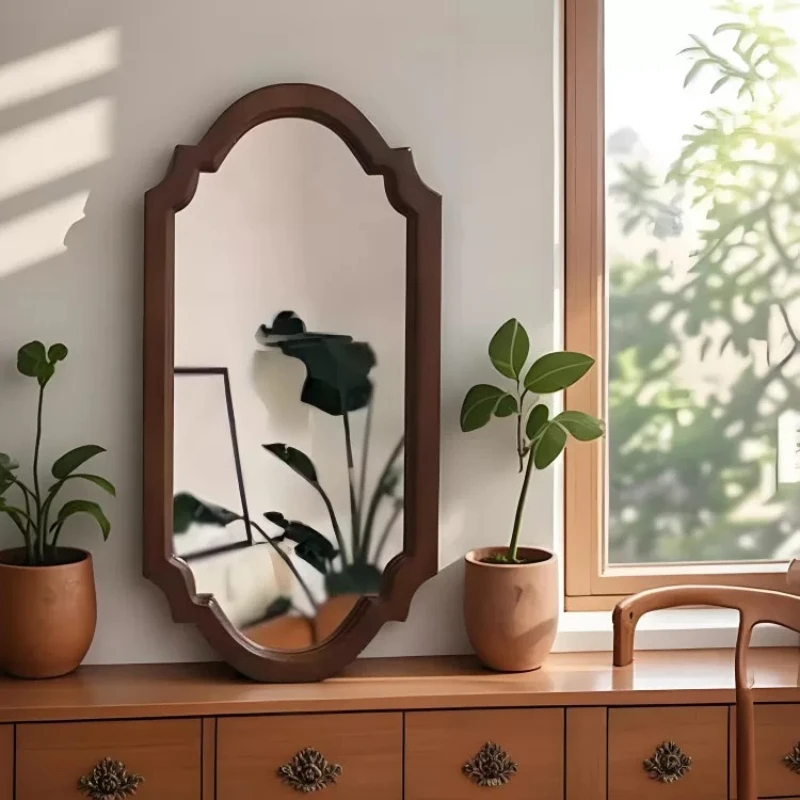 Korean Style Luxury Mirror Aesthetic Vanity Nordic Vintage Dressing Table Mirror Modern Decoration Spiegel Wand Home Decorations