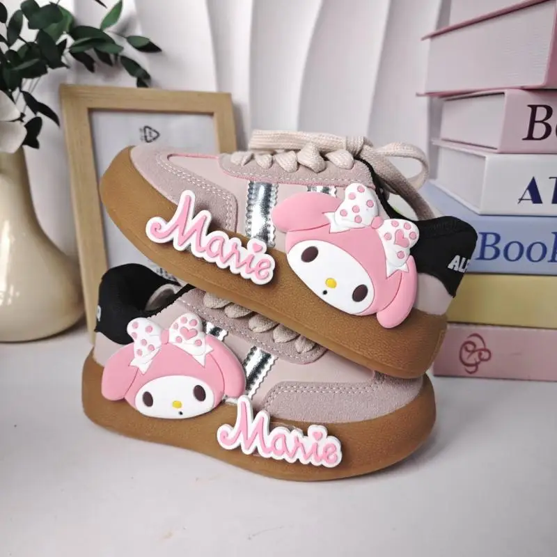 

Детская обувь с милым рисунком Sanrios My Melody, повседневная обувь, детская обувь для скейтбординга, красивые кроссовки, новинка 2025, модель в подарок