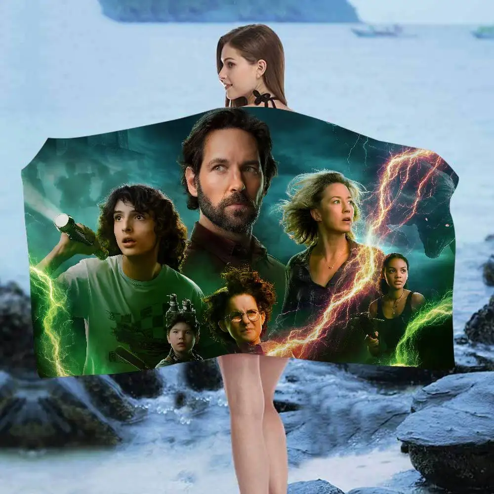 Horror Movie G-Ghostbusters Cartoon Beach Towel Colorful Bath Towels for Girl Microfiber Quick Dry Custom Sand Free Beach Yoga