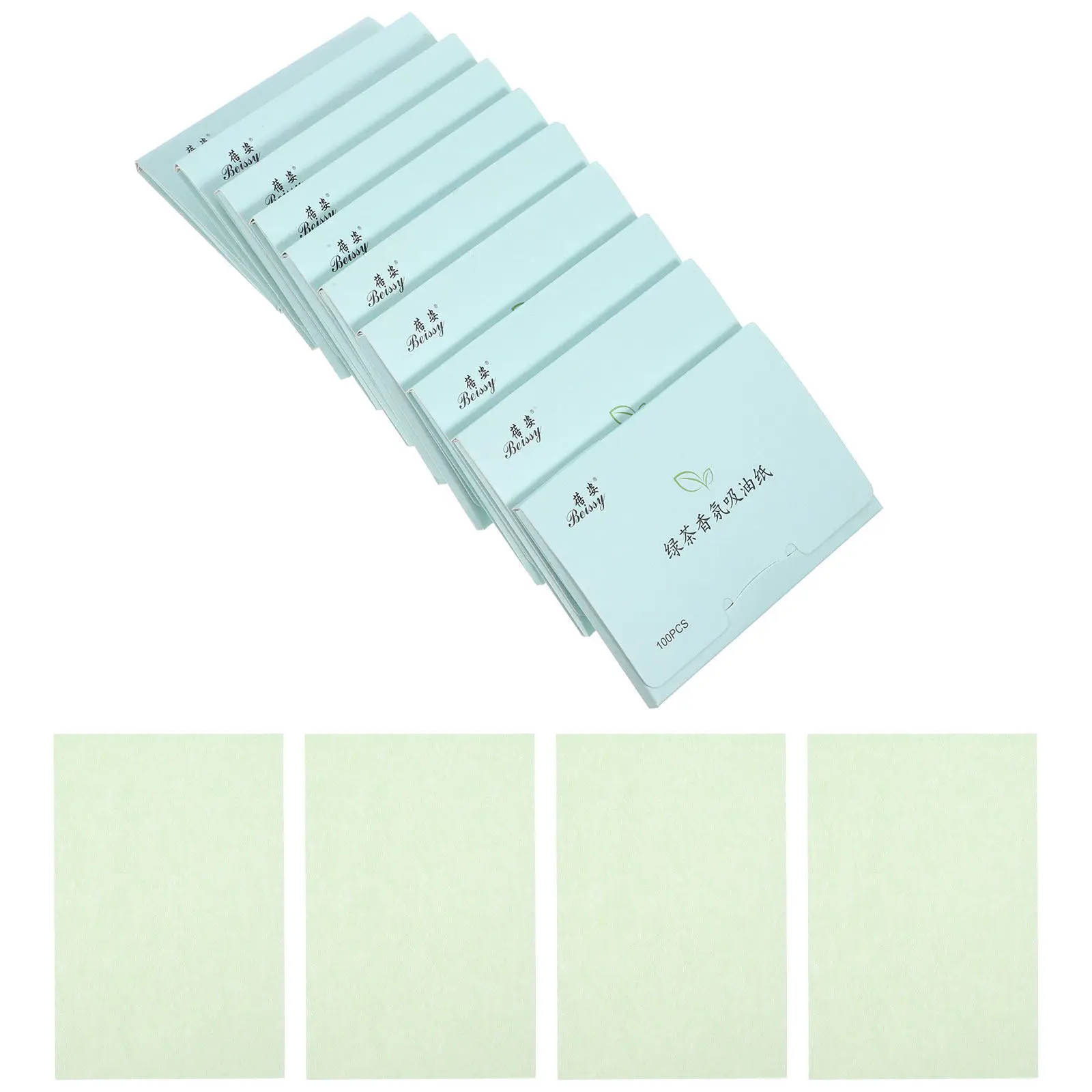 

10 упаковок ультратонких портативных матирующих салфеток для лица, поглощающих жир, для жирной кожи, для контроля жирности