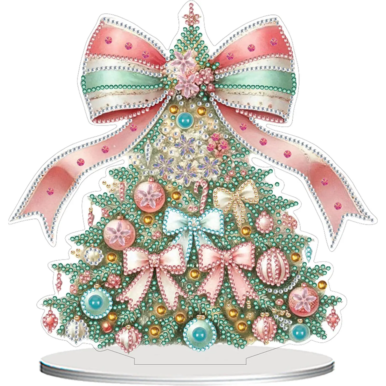 

2D плоская рождественская елка с принтом DIY алмазная живопись настольные украшения украшения