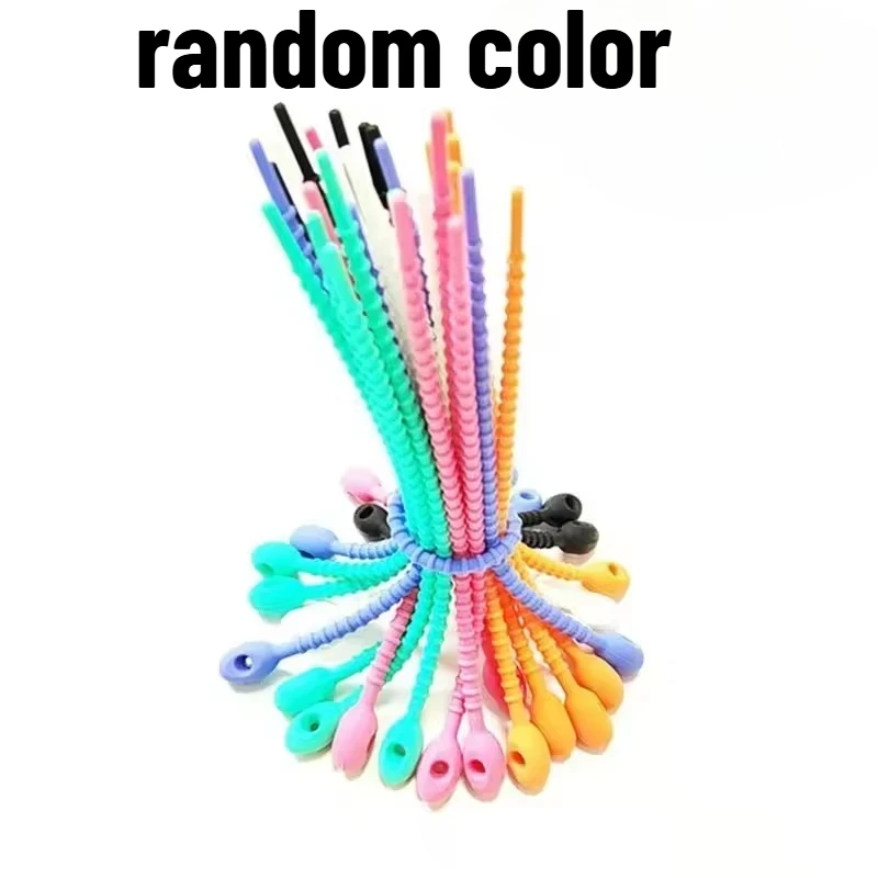 6/12/18PCS Multiple ColorSilicone Cable Ties Reusable Durable Flexible With Textured Design Secure Fastening Multi-Color Options