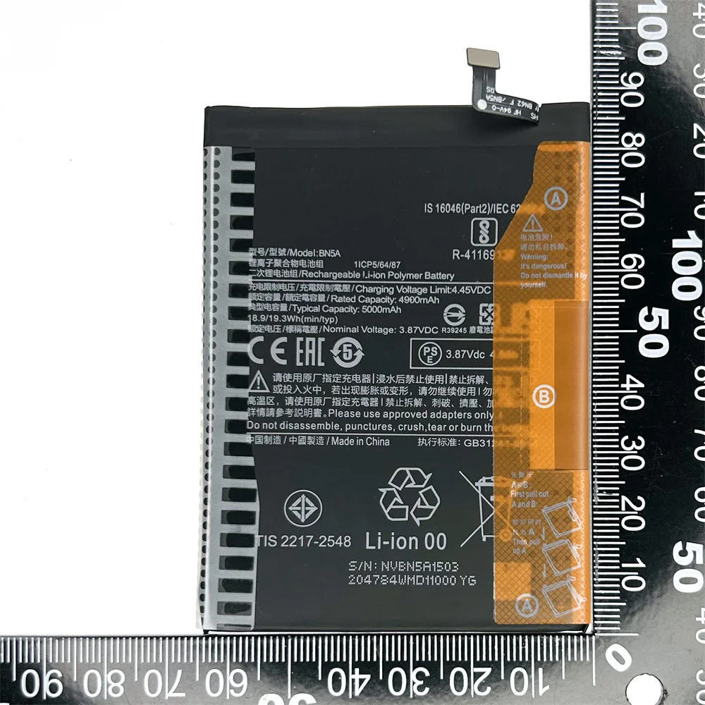 Genuine BN5A 5000mAh Battery For Xiaomi POCO Mi3 Pro Mi 3 Pro/Redmi Note 10(5G)/Redmi 10 Phone Batteries Batteria+Free Tools