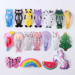 New Fashion Girls Cartoon Pattern Hairpins Cute Animal Rainbow Sweet Hair Clips Kids BB Clips Hair Accessories Barrettes Gift