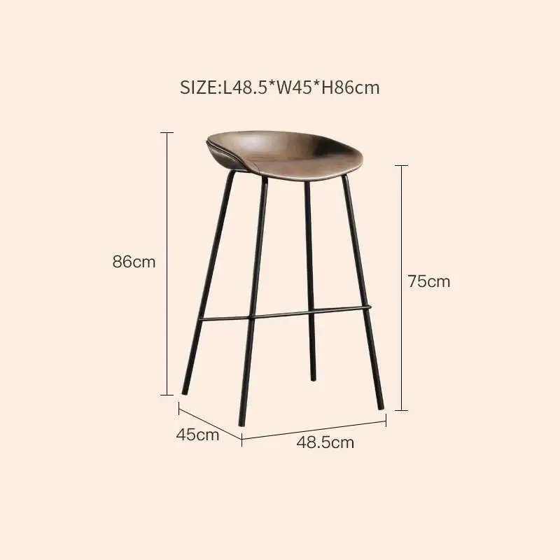 Beauty Salon Chairs Nordic Bar Backrest Design Manicure Chairs For Kitchen Home Comfortable Stools Tabourets De Bar Furniture - Image 4