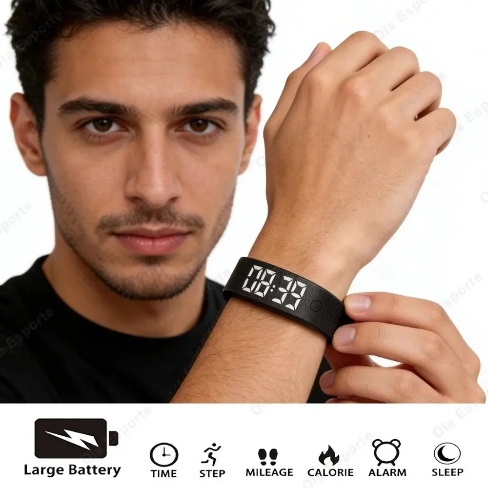 Rechargeable Fitness Bracelet Vibration-Alert Comfortable Lightweight Strap Silent Vibration Alarm Silent Vibration Real-Time