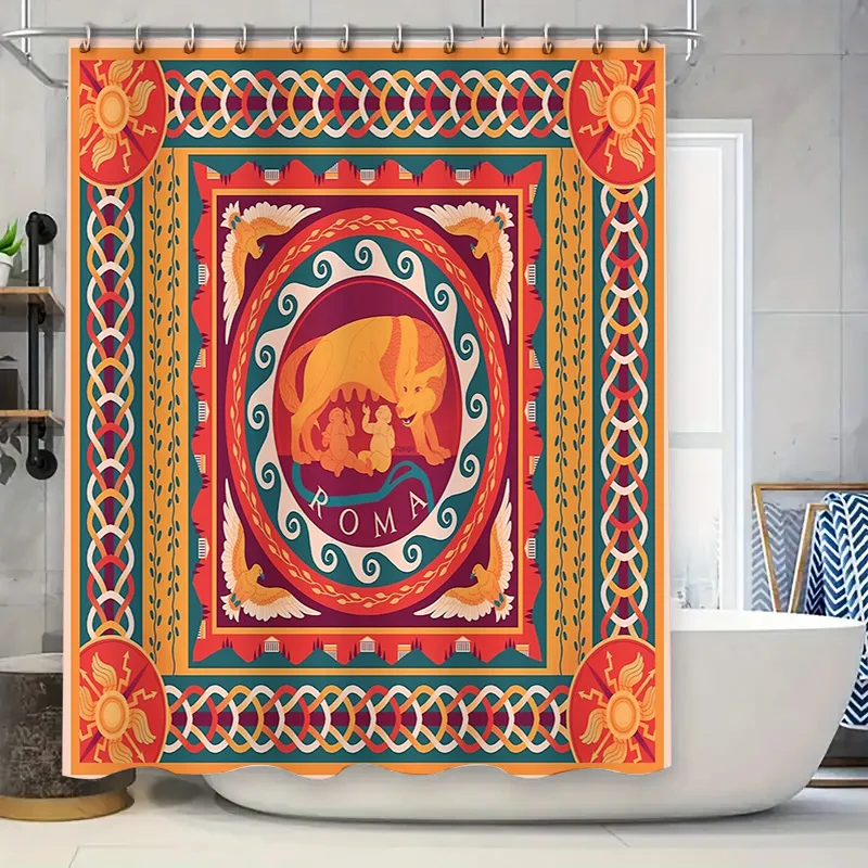 

Elegant Shower Curtain Sets Waterproof Vintage Floral Pattern Bathroom Decor Farmhouse Rustic Home Textile Modern Design