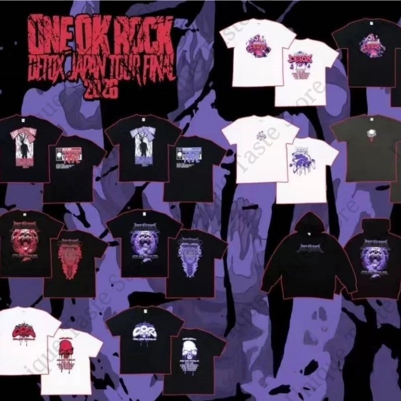 ‌ONE OK ROCK T Shirt DETOX JAPAN TOUR FINAL 2026 T-shirt Retro Print OOR Fans Clothes Women Men Summer Cotton Short Sleeve Tee