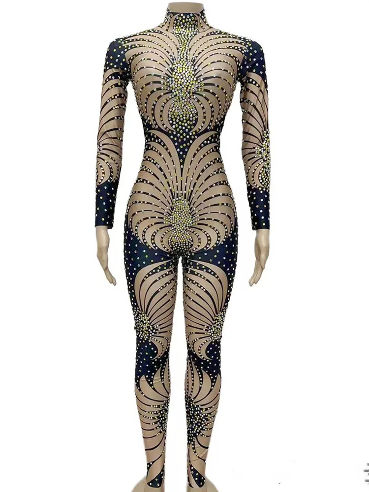 High Quality Hot Stamping Elastic Printed Jumpsuit 2024 New Fashion Custom Women'S Clothing