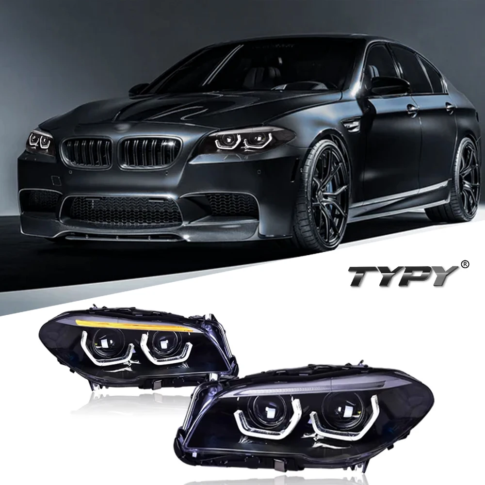 

Автомобильная фара для BMW 5 серии F10 F18, обновленная 2010-2017, модифицированная для нового DRL, динамический указатель поворота, светодиодная фара, автоаксессуары