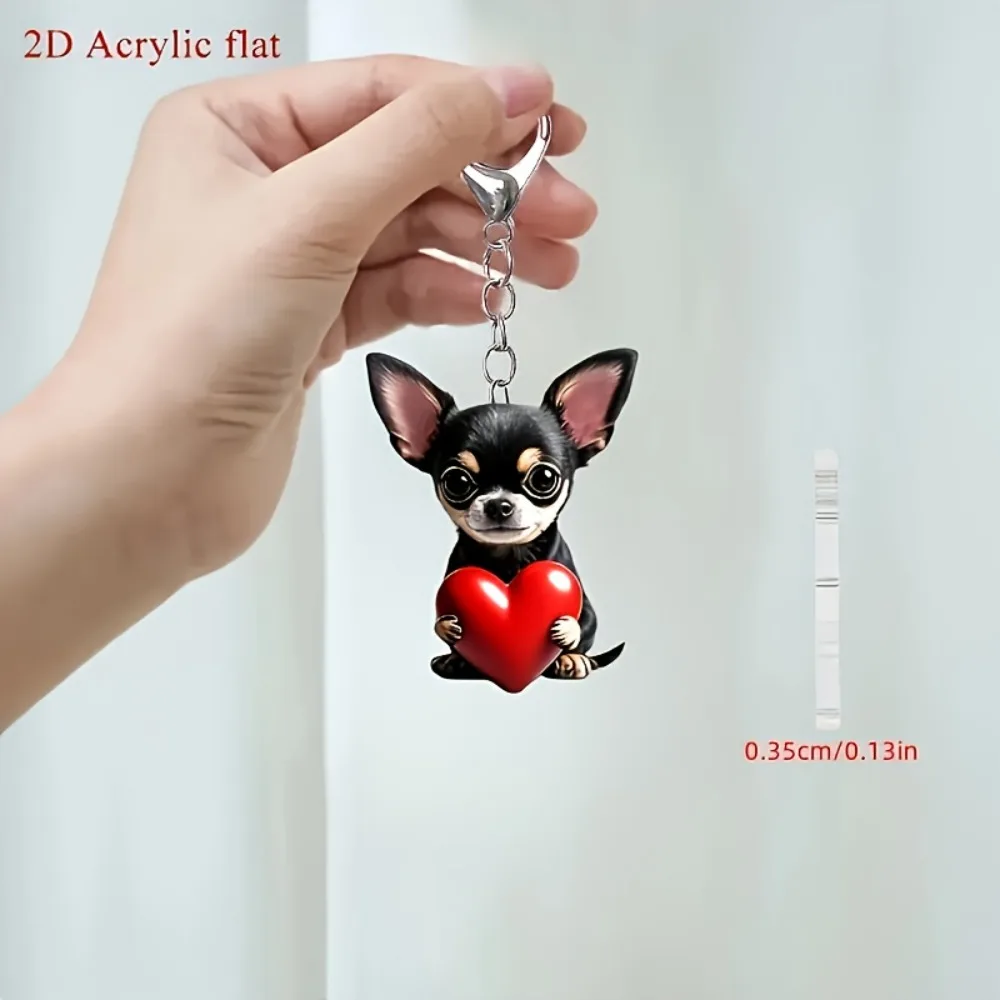 2D flat, innovative acrylic keychain design—durable and lightweight, perfect for car keys, cell phone charms, and backpacks