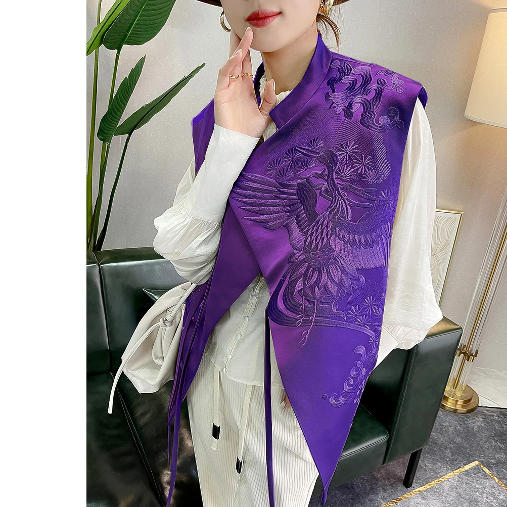 2024 new spring chinese style women exquisite embroidery vest retro standing collar improved vintage vest versatile vest