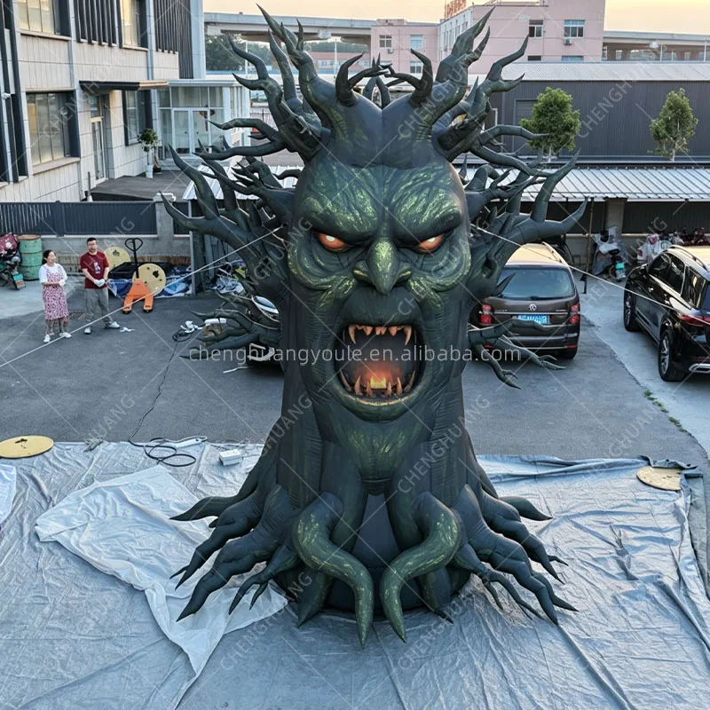 Horror Blow-up Tree Monster Inflatable Ornament, Themed Prop for Halloween Outdoor Event Decoration