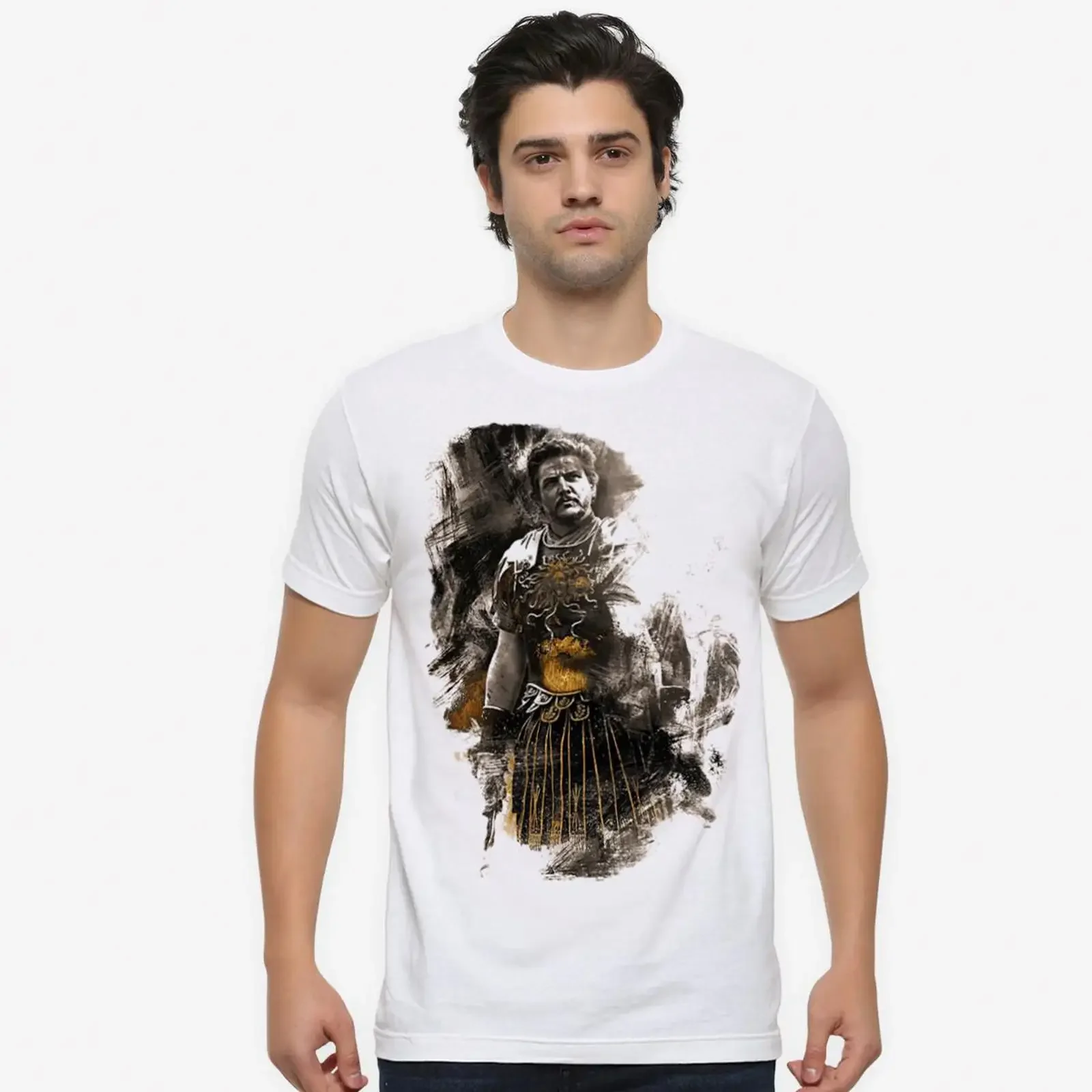 Gladiator 2 Pedro Pascal T Shirt Men's and Women's Sizes GLD 25676 vintage Washed homme Top For Everyday Wear graphic Versatile