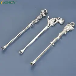 1pc/2pcs Ear Spoons Retro Brass Dragon Portable Ear Cleaning Tool Ear Pick Ear Wax Remover Curette Cleaner Keychain Pendants