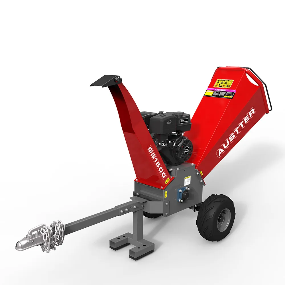Heavy Duty Gas Engine CE TUV Approved 4 Inch Wood Chipper With 15 HP